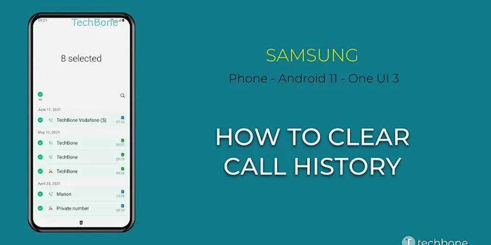 How to delete call history in Samsung