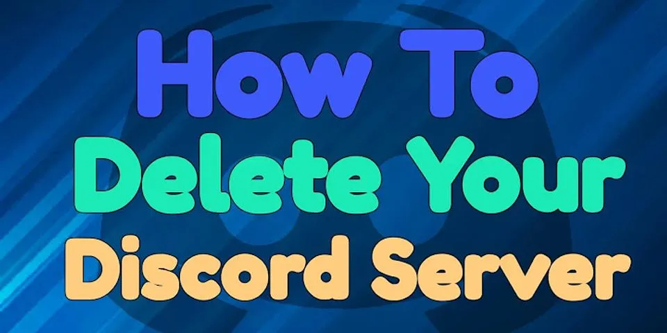 How to delete Discord server