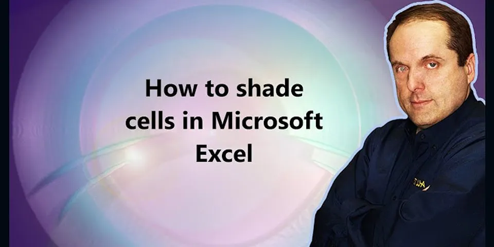 How to shade a cell in Excel