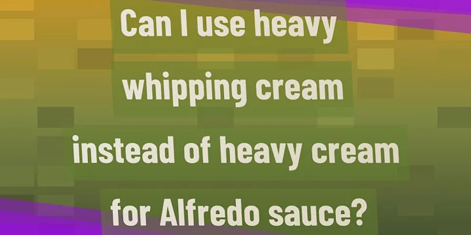 Is heavy cream the same as heavy whipping cream for Alfredo?