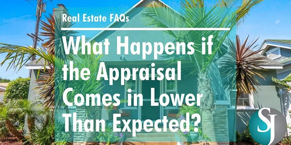 What happens when appraisal comes in lower than offer