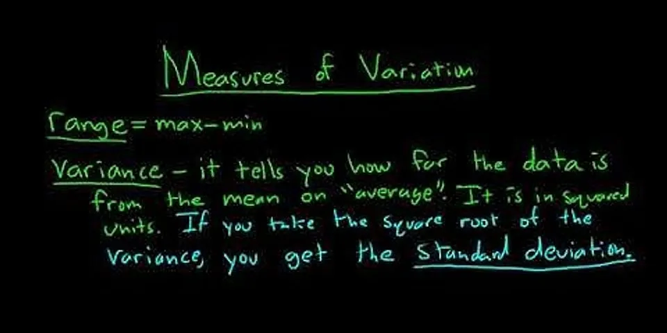 What is variation and how is it measured?